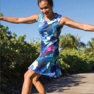 Title Nine Dream Dress Watercolor Poppy